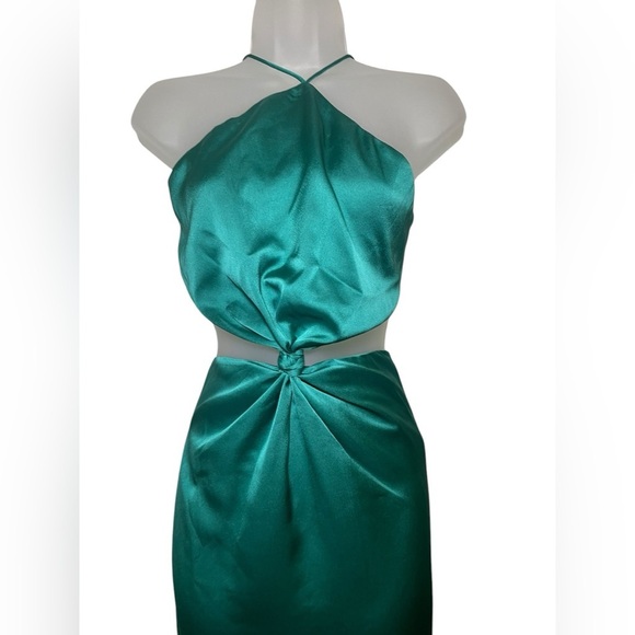 Fame And Partners New NWT Green Backless Demeter Midi Dress Size 12 - Picture 6 of 8